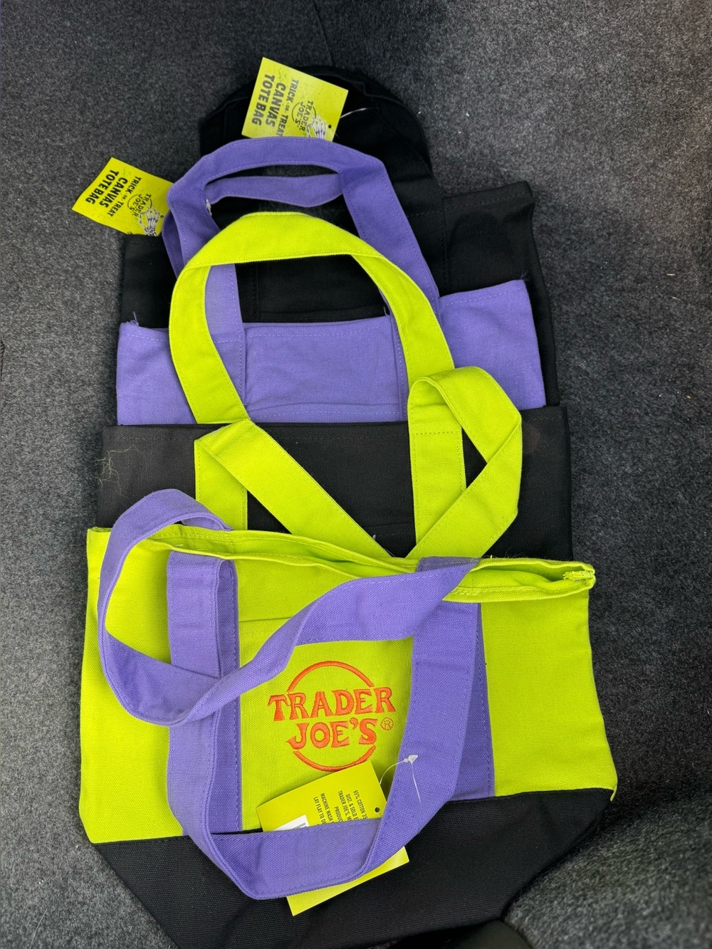Trader Joe’s Mini Totes Full Set of 4 Includes new color! NWT